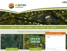 Tablet Screenshot of ecobarrioelretiro.com